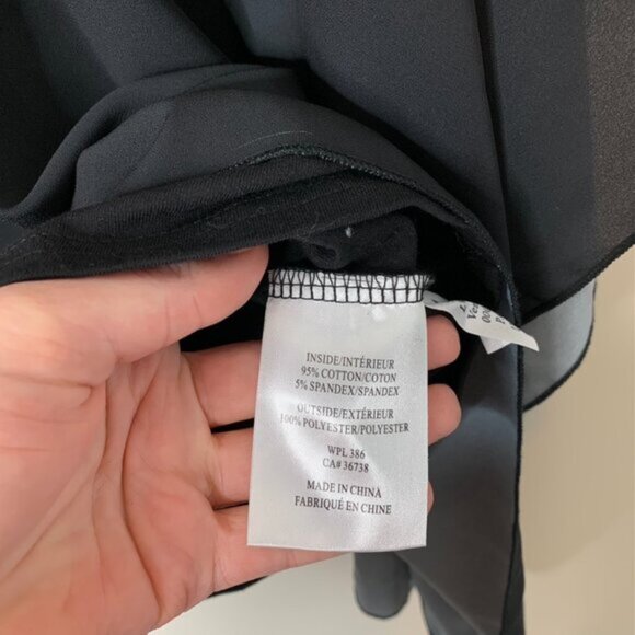 STUDIO Floral print split back blouse Black Y2k 2000s Size L/XL - Picture 5 of 8